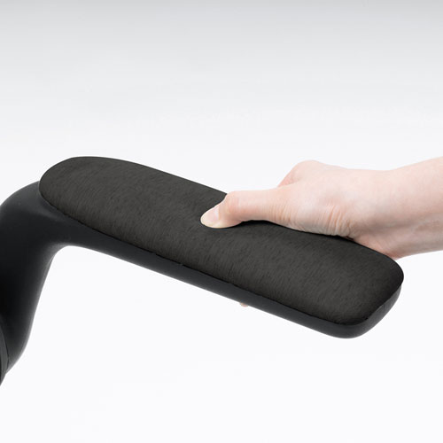 オフィスチェア（跳ね上げ式肘あて・ランバーサポート・ブラック） SNC-T161BK サンワサプライ