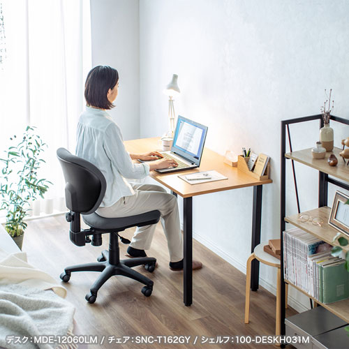 オフィスチェア（背もたれ前後上下調節機能・ロッキング機能・スイング機能・ブルー） SNC-T162BL サンワサプライ