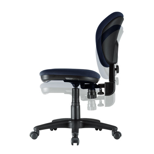 オフィスチェア（背もたれ前後上下調節機能・ロッキング機能・スイング機能・ブルー） SNC-T162BL サンワサプライ