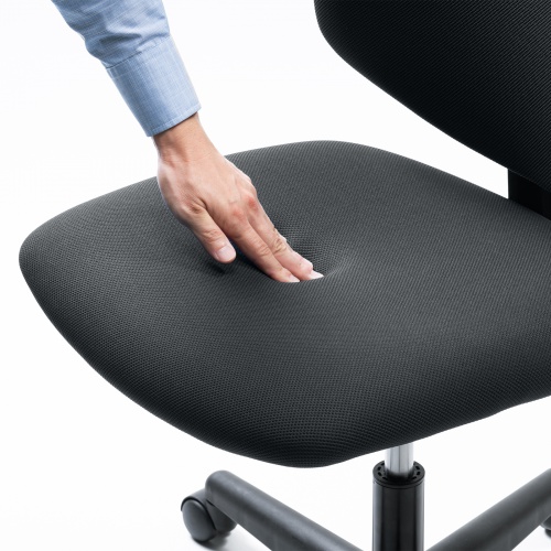 オフィスチェア（コンパクト・シンクロロッキング・高耐荷重・オフィス・ブラック） SNC-T163BK サンワサプライ