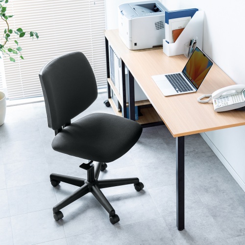 オフィスチェア（コンパクト・シンクロロッキング・高耐荷重・オフィス・ブラック） SNC-T163BK サンワサプライ