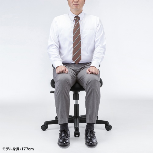 オフィスチェア（コンパクト・シンクロロッキング・高耐荷重・オフィス・ブラック） SNC-T163BK サンワサプライ