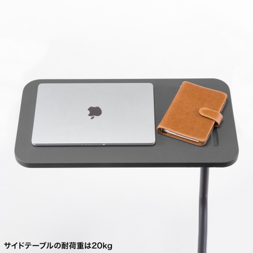 ミーティングチェア（テーブル付・メモ台・カップホルダー・座面下収納対応・キャスター付・1脚・オレンジ） SNC-T165D サンワサプライ