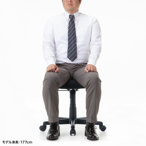 オフィスチェア（事務椅子・ロッキング・防汚生地・キャスター付・ブラック）