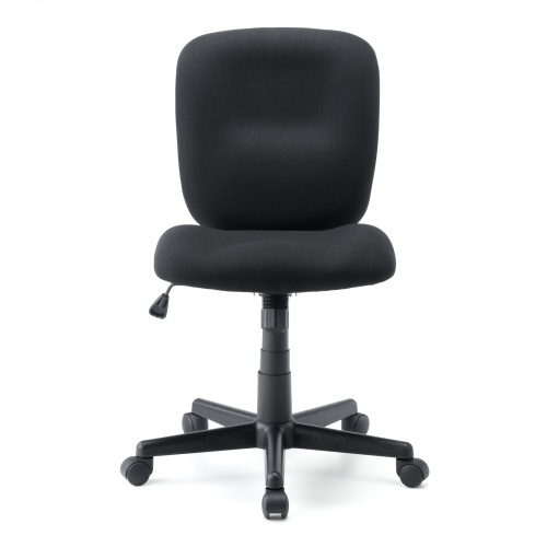 オフィスチェア（事務椅子・ロッキング・防汚生地・キャスター付・ブラック）