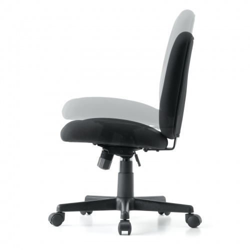 オフィスチェア（事務椅子・ロッキング・防汚生地・キャスター付・ブラック）