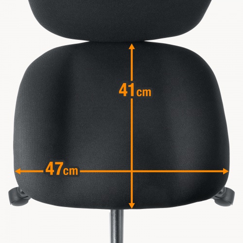 オフィスチェア（事務椅子・ロッキング・防汚生地・キャスター付・ブラック）