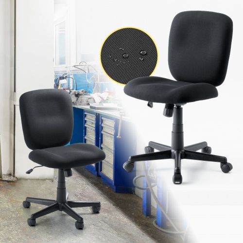 オフィスチェア（事務椅子・ロッキング・防汚生地・キャスター付・ブラック）