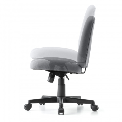 オフィスチェア（事務椅子・ロッキング・防汚生地・キャスター付・グレー）