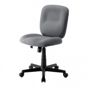オフィスチェア（事務椅子・ロッキング・防汚生地・キャスター付・グレー）