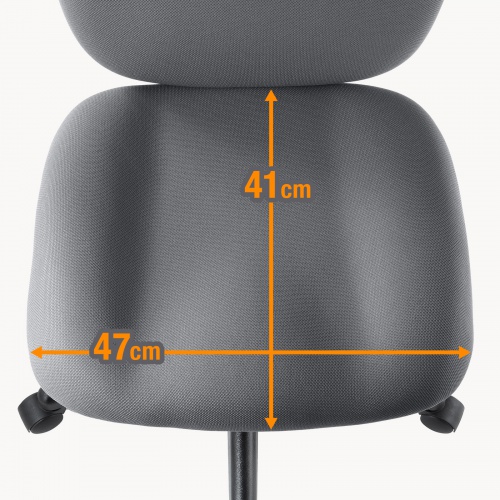 オフィスチェア（事務椅子・ロッキング・防汚生地・キャスター付・グレー）