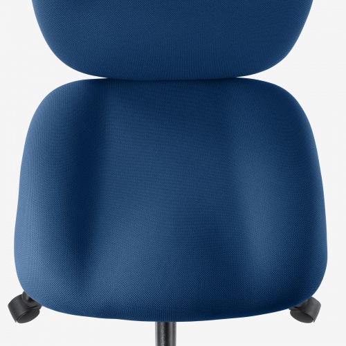 オフィスチェア（事務椅子・ロッキング・防汚生地・キャスター付・ネイビー）