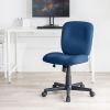 オフィスチェア（事務椅子・ロッキング・防汚生地・キャスター付・ネイビー）