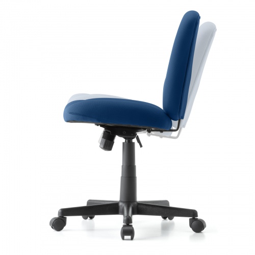 オフィスチェア（事務椅子・ロッキング・防汚生地・キャスター付・ネイビー）