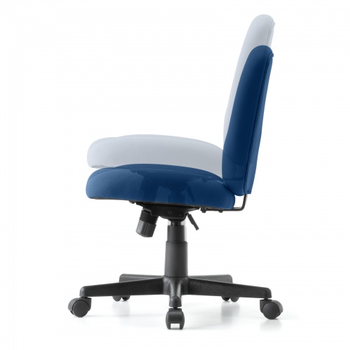 オフィスチェア（事務椅子・ロッキング・防汚生地・キャスター付・ネイビー）