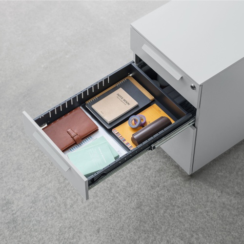 【アウトレット】デスクワゴン（キャビネット・3段・幅60cm・奥行き53.4cm・高さ60cm・グレー）