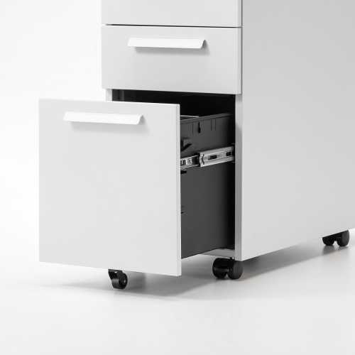 キャビネット（３段・幅30cm・高さ60cm・奥行53.4cm・ホワイト）SNW-107W