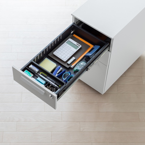 キャビネット（３段・幅30cm・高さ60cm・奥行53.4cm・ホワイト）SNW-107W