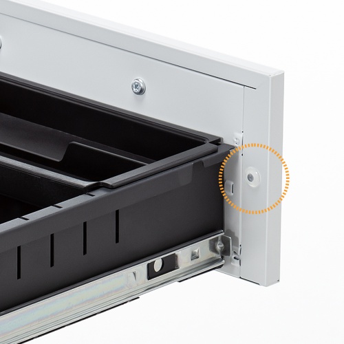 キャビネット（３段・幅30cm・高さ60cm・奥行53.4cm・ホワイト）SNW-107W