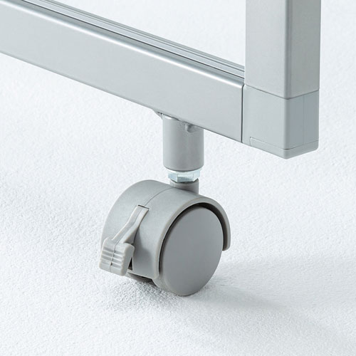 パーティション（三連タイプ・透明・W1800×H1800・飛沫防止・キャスターつき）