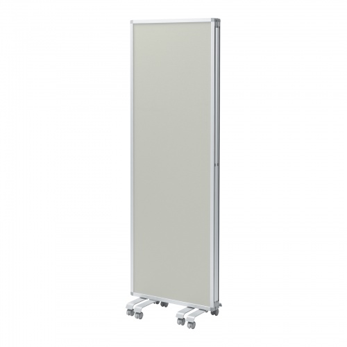 3連結パーティション（幅180cm・高さ180cm・クロスタイプ・グレー・間仕切り・目隠し・ミーティング・会議室・キャスター）