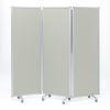 3連結パーティション（幅180cm・高さ180cm・クロスタイプ・グレー・間仕切り・目隠し・ミーティング・会議室・キャスター）