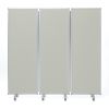3連結パーティション（幅180cm・高さ180cm・クロスタイプ・グレー・間仕切り・目隠し・ミーティング・会議室・キャスター）