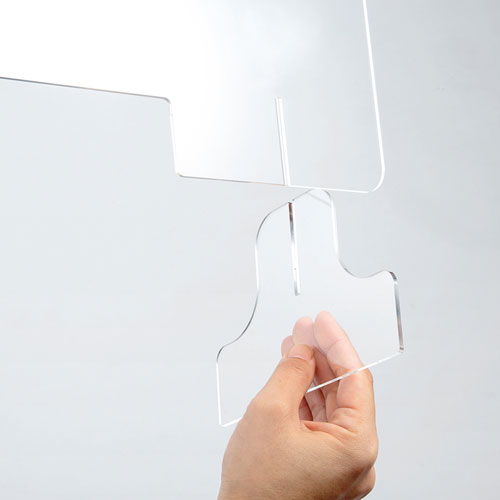 パーティション（飛沫防止用・透明・アクリル・卓上・机上・小窓付き）
