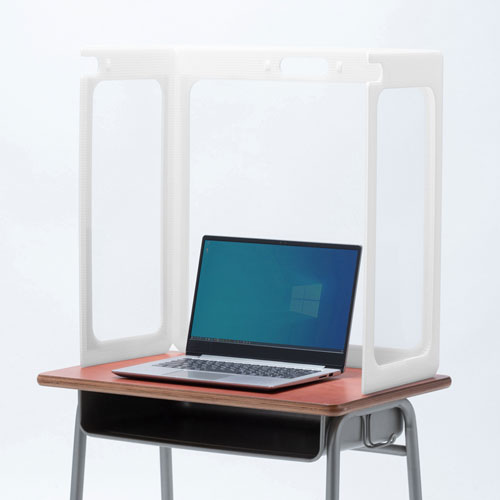 パーティション（コの字型・卓上・透明・5枚セット・軽量・簡単設置）