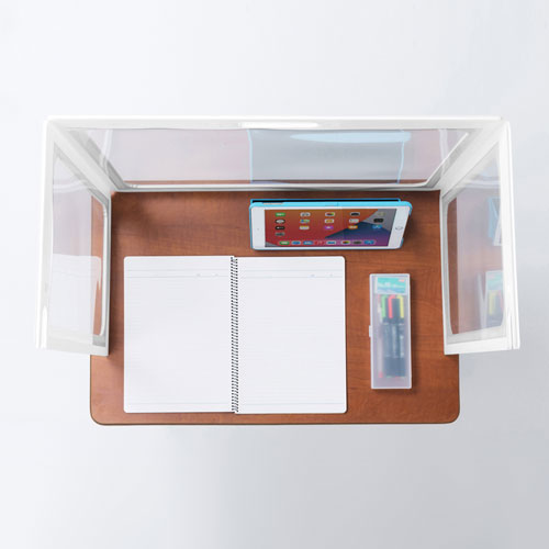 パーティション（コの字型・卓上・透明・5枚セット・軽量・簡単設置）