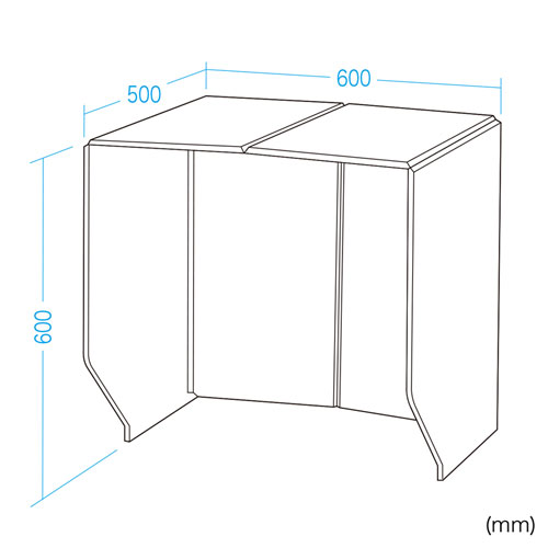 パーティションブース（卓上・グレー） SPT-DPB6060 サンワサプライ