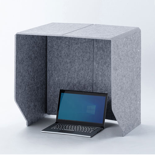 パーティションブース（卓上・グレー） SPT-DPB6060 サンワサプライ