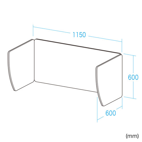 吸音フェルト卓上パーティション（W1200用 グリーン）