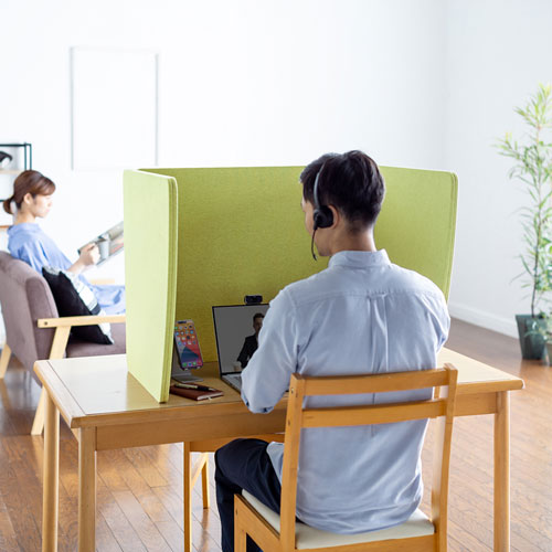 吸音フェルト卓上パーティション（W1200用 グリーン）