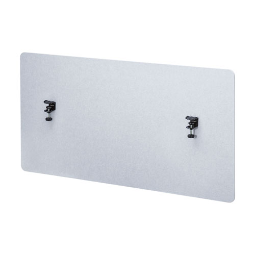 デスクパーティション(デスクトップパネル・幕板・間仕切り・フェルト製・クランプ式・W1200・ライトグレー)