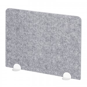 【アウトレット･訳あり・セール】デスクパーティション（デスクトップパネル・フェルト・スタンド式・W600×H450mm・ライトグレー）