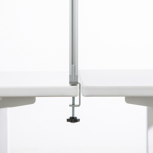 デスクトップパネル（デスクパーテーション・W1200×H400・クロスタイプ・クランプ式・ブルー）