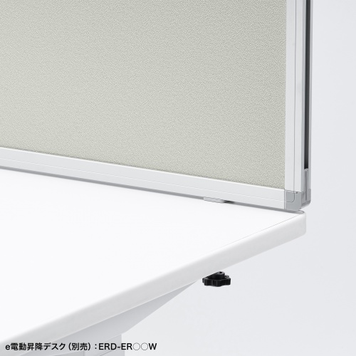 デスクトップパネル（デスクパーテーション・W1200×H400・クロスタイプ・クランプ式・グレー）