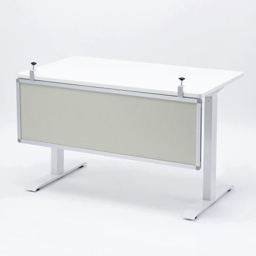 デスクトップパネル（デスクパーテーション・W1200×H400・クロスタイプ・クランプ式・グレー）