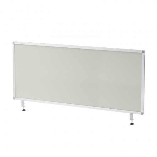 デスクトップパネル（デスクパーテーション・W1400×H600・クロスタイプ・クランプ式・グレー）