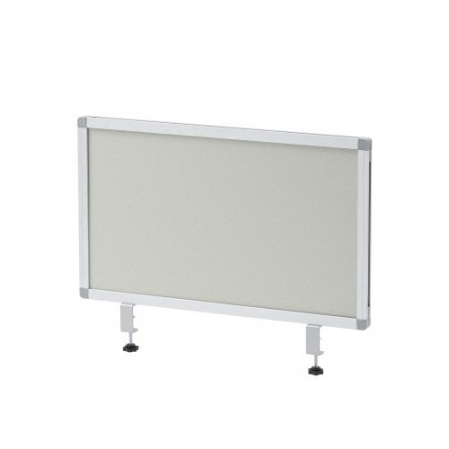 デスクトップパネル（デスクパーテーション・W676×H400・クロスタイプ・クランプ式・グレー）