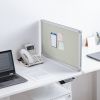 デスクトップパネル（デスクパーテーション・W676×H400・クロスタイプ・クランプ式・グレー）