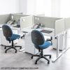 デスクトップパネル（デスクパーテーション・W676×H400・クロスタイプ・クランプ式・グレー）