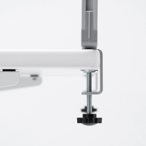 デスクトップパネル（デスクパーテーション・W676×H400・クロスタイプ・クランプ式・グレー）