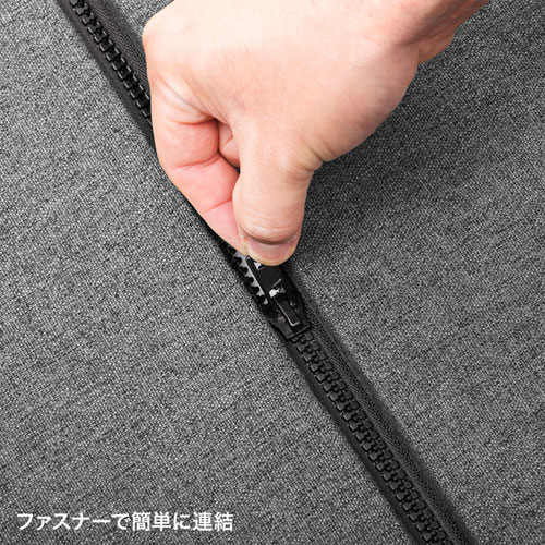 ワークブース(パーティションブース・個室・ブース・ボックス・自宅・吸音・グレー) SPT-PB001 サンワサプライ