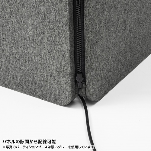 ワークブース（パーティションブース・高さ160cmタイプ・パネル6枚セット・ファスナー連結・吸音効果・簡易ブース・グレー） SPT-PB002GY サンワサプライ