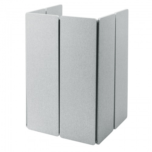 パーティションブース増結用パネル（ワークブース・高さ160cmタイプ・サイズ拡大用・幅50cm・ファスナー連結・吸音効果・簡易ブース・グレー） SPT-PB002PNGY サンワサプライ