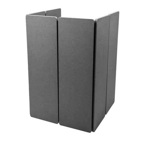 追加用パネル（パーティション・個人ブース・H1600・ファスナー連結・吸音効果・グレー)