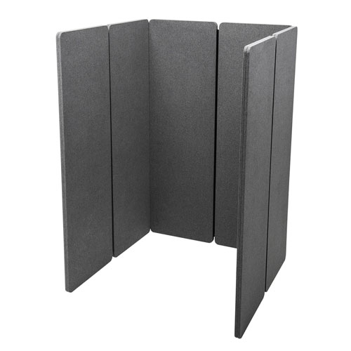 【アウトレット･訳あり・セール】パーティション(個人ブース・H1600・ファスナー連結・吸音効果・グレー)