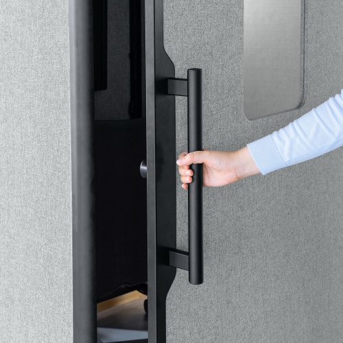 ワークブース（セミクローズ型・個室ブース・ボックス・自宅・WEB会議・吸音・グレー） SPT-PB007GY サンワサプライ